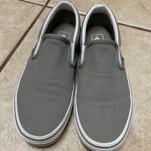 slip on vans-charcoal